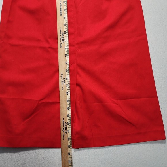 VTG Panther Skirt Red Midi Women's Size 09 / 10 Made in USA with Belt - Picture 4 of 11